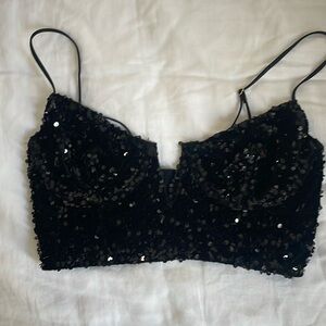 Anthropologie “The Eve” Sequins Bralette Top
